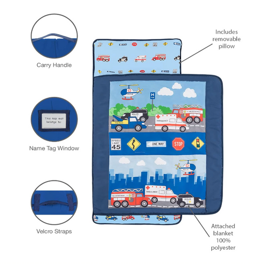Fire Police Rescue Nap Time Mat